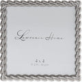 Lawrence Frames Metal Frame, Rope Design, Brushed Nickel, 4x4 Square by LawrenceFrames