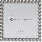 Lawrence Frames Metal Frame, Rope Design, Brushed Nickel, 4x4 Square by LawrenceFrames
