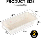 Vinino 2 Pack XLarge Nonstick Silicone Loaf Pans 12.5 x 5.5'' - Image 4