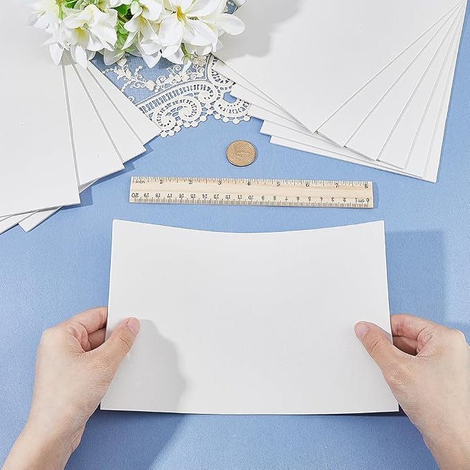 20Pcs 6x9 Inch 2MM Thick White Foam Paper Sheets Rectangle 3D High Density - Image 3