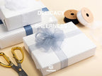 Vitalizart Blue & White Organza Sheer Ribbon 1 inch x 30 Yd Handmade Fabric - Image 3