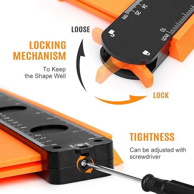 DODOWIN 10+5 Inch Contour Gauge - Image 5