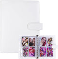 A5 Kpop Photocard Binder with 30 Pack 4-Pocket Card Pages, 6 Ring A5 Binder by WITHYU