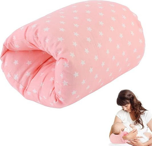 Nursing Arm Pillow with Detachable Magic Tape,Soft Cotton Bottle Nursing Arm Pillows for Newborn,Breastfeeding Pillows for More Support for Mom and Baby,Ergonomic Feeding Pillow