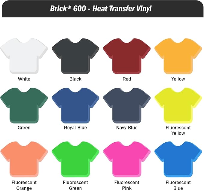 Siser Brick 600 Heat Transfer Vinyl, 11.8" x 3FT Roll - Image 3