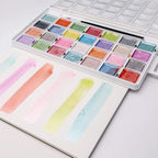 Artecho 28 Metallic Watercolor Paint Set, Glitter Colors, Semi-Moist - Image 4