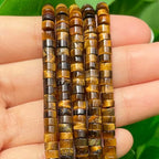 150Pcs 4×2mm Natural Yellow Tiger Eye Spacer Stone Beads - Image 3