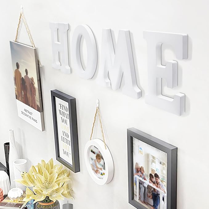 White Wooden Letters 8 Inch for Wall Decor, Large Unfinished Wood Letters for - Image 8