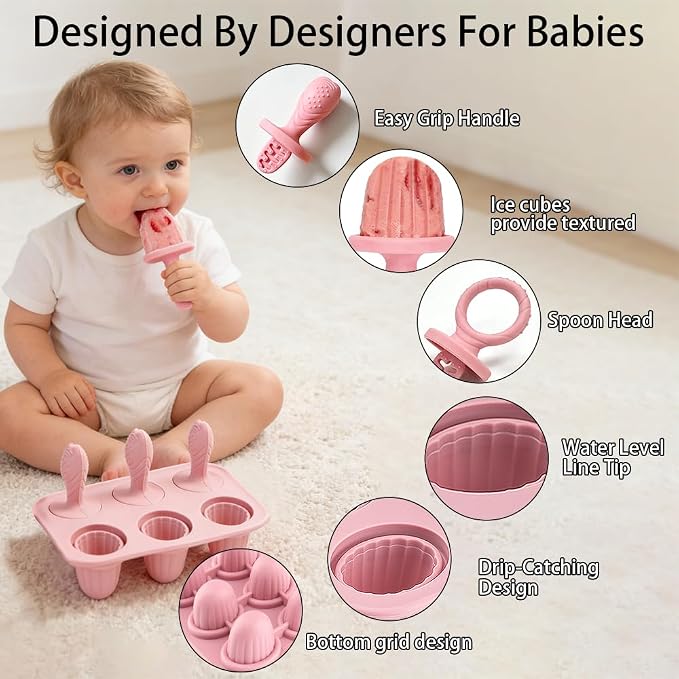 Silicone Baby Popsicle Molds for Teething Relief - Image 2