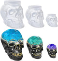 RESINWORLD Set of Large + Medium + Small 3D Skull Resin Molds, Flexible Clear by ResinWorld
