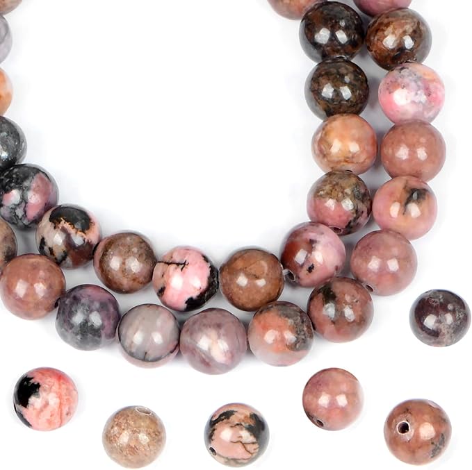 AD Beads Natural Gemstone Round Loose Beads 15" by ADBeads