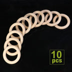 FoDau770 10pcs Natural Beech Wooden Rings, Unfinished Solid Wood Rings Heavy - Image 3