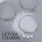 LEOBRO Letter Charms, Bracelet Necklace Charm & Jump Rings, Jewelry Making - Image 2