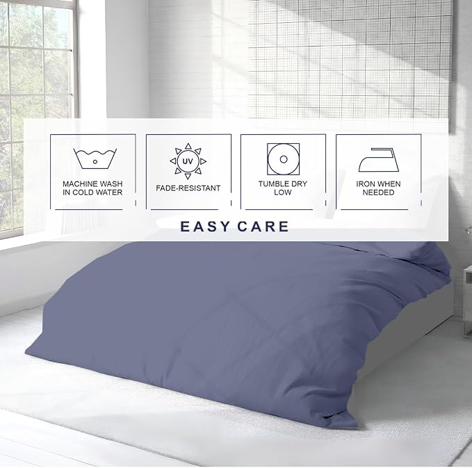 Kotton Culture 1 Pc 120" x 98" Duvet Cover Oversized King 100% Egyptian Cotton - Image 7