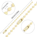 Lemonkey 100Pcs Ball Beads Chains Bulk, Cream Meta Keychains Ringsl, 4 Inch Dog - Image 3