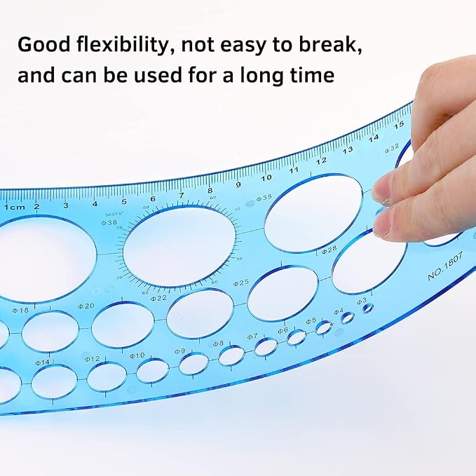 4 Pcs Circle Template for Drawing Circle Stencils Drafting Tools Set Stencil - Image 4