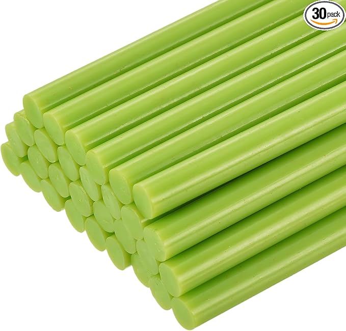 uxcell 30pcs Full Size Hot Glue Gun Sticks 8-inch x 0.27-inch High Sticky Small by uxcell