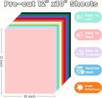 DUEUIOE Heat Transfer Vinyl 13 Pack 12"x10" PU HTV Vinyl Easy to Cut Iron on - Image 3
