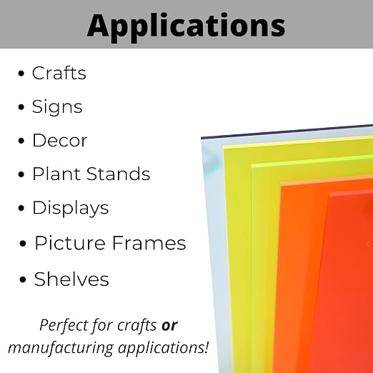 BuyPlastic L-116 Red Transparent Fluorescent Colored Acrylic Plexiglass Sheet - Image 4