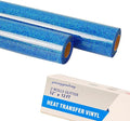 guangyintong Glitter Sky Blue Heat Transfer Vinyl HTV Rolls, 2 Rolls 12" x 12ft by guangyintong