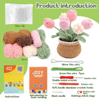 kgxulr Crochet Kit for Beginners, Tulip Crochet Starter Kit Beginner for - Image 2