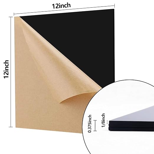 3 Pcs Black 12 x 12 x 1/8 Inch Acrylic Sheets | Laser Cutting Plastic - Image 5