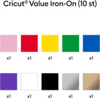 Cricut® Value Iron-On, Rainbow Sampler - 12 in x 3 ft | HTV Heat Transfer Vinyl - Image 3