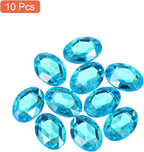 MECCANIXITY 10Pcs Acrylic Oval Gems 30x40 mm Flat Back Artificial Rhinestones - Image 3