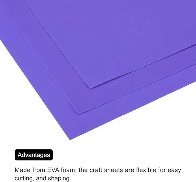 MECCANIXITY EVA Foam Sheets Dark Blue 19.7 Inch x 19.7 Inch 1mm Thick Crafts - Image 5