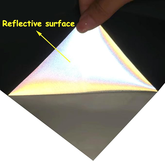 HTVVETUR Reflective Heat Transfer Vinyl Roll 12 Inch by 5 Feet Iron on DIY - Image 2