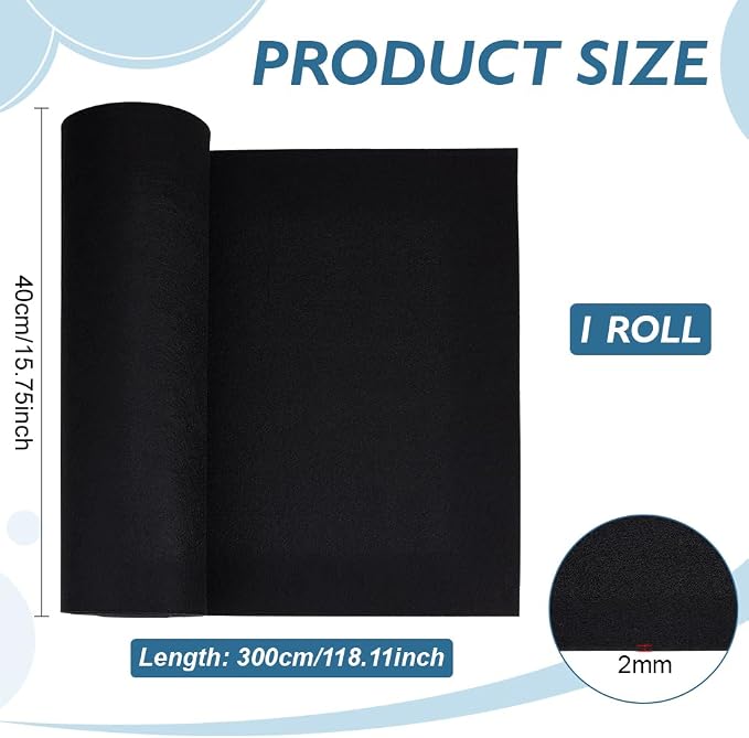 BENECREAT Felt Roll, 118x15.7inch Nonwoven Felt Roll - Image 2