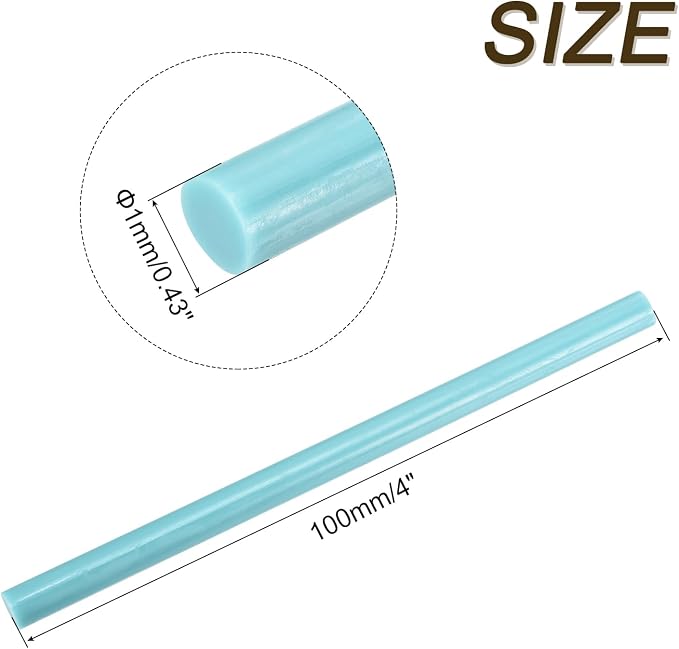 uxcell Mini Hot Glue Sticks for Glue Gun 11mm x 200mm Light Blue 12pcs - Image 2