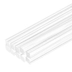 MECCANIXITY 10pcs Acrylic Square Rods 1/4" x 14" Clear Acrylic Dowel Rods by MECCANIXITY