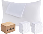 White Pillowcases Standard Size 24 Pack by Culve