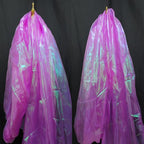 3.3 Yard Magic Rose Purple Organza Fabric - Image 3