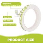 Double Sided Mounting Tape Heavy Duty, Damage Free, 0.39'' x 16.5 FT | Removable - Image 2