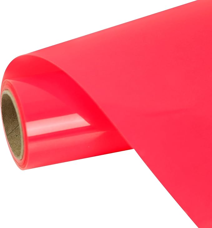 FUNKAKA Neon Red Heat Transfer Vinyl HTV Rolls by FUNKAKA
