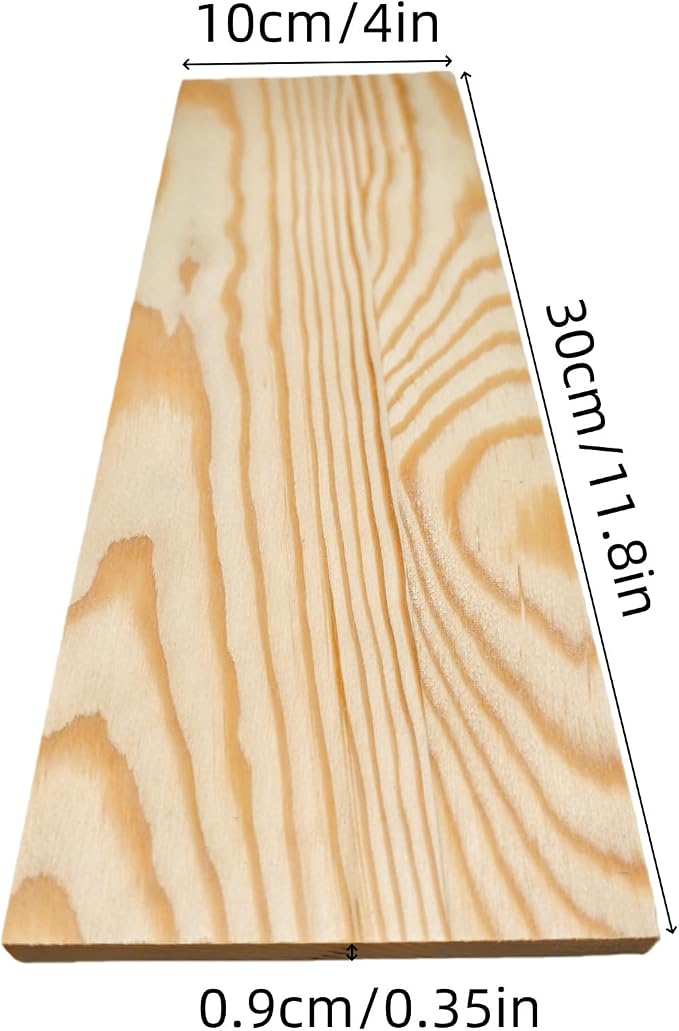 3PCS Rectangle Wood Boards Unfinished Wood Blocks - Image 3