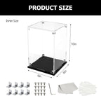 Clear Acrylic Display Case for Collectibles Display 6x6x10 Inch | Removable - Image 3