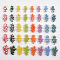 Iridescent Leaf Ceramic Mosaic Tiles by AONUOAO