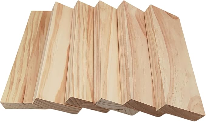 6PCS Rectangle Wood Boards Unfinished Wood Blocks - Image 5