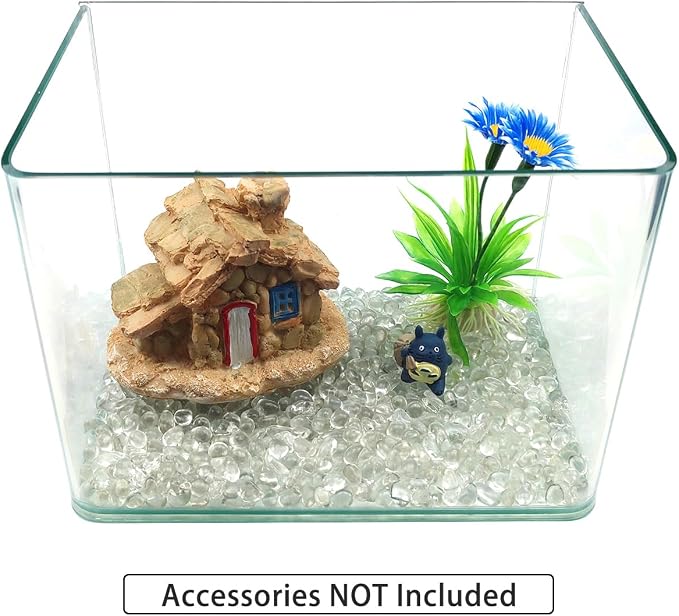 WAYBER Glass Stones, 1Lb/460g Irregular Sea Glass Dercorative Rocks Non-Toxic - Image 3