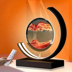 Moving Sand Art Lamp, 360 Degree Rotating Sands of Time Lamp by LLPCKPB