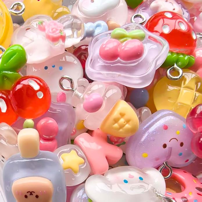 Resin Charms Kawaii Cute Charm for Keychain Jewelry Earring making Girls - Image 3