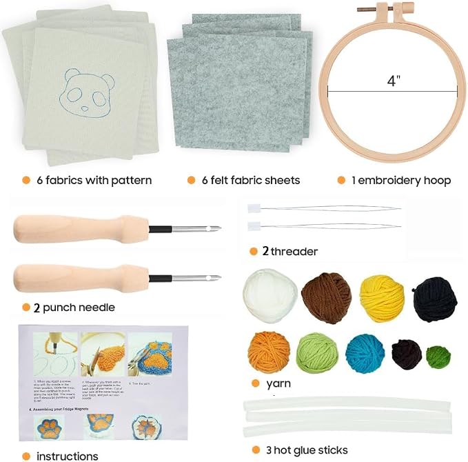 Mefatus Punch Needle Kit for Beginners Easy Punch Needle Embroidery Kit Tool - Image 5