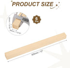 MECCANIXITY 6Pcs Basswood Sticks, 1.2" x 1.2" x 12" Square Wooden Dowel Rods - Image 2