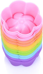 Mini Silicone Muffin Cups, 24 Pack Reusable Cupcake Molds, Round | Nonstick 2 - Image 5
