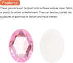 MECCANIXITY 50Pcs Acrylic Oval Gems 13x18 mm Flat Back Artificial Rhinestones - Image 4