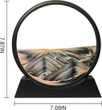 Muyan Moving Sand Art Picture Sandscapes in Motion Round Glass 3D Deep Sea Sand - Image 2
