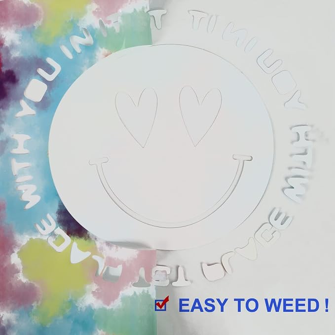 FUNKAKA Tie Dye HTV Heat Transfer Vinyl Bundle, 10 Sheets HTV Vinyl - Image 4